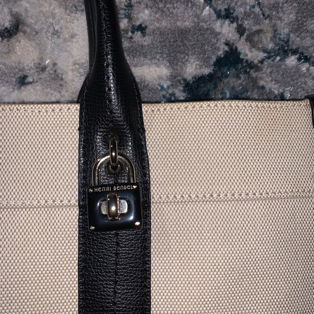 Brand New Henri Bendel Canvas/Leather Tote (NWOT) - Picture 4 of 12
